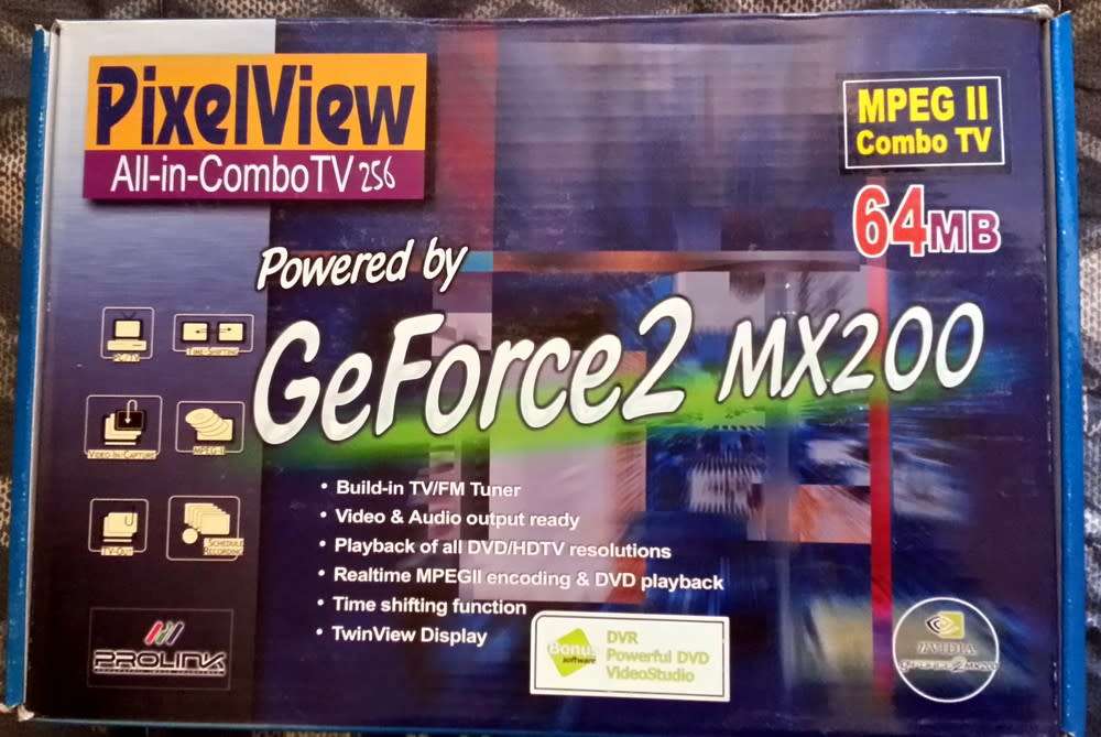 Prolink PixelView AGP GPU/TV Card 64mb nVidia GeForce2 MX (2000)