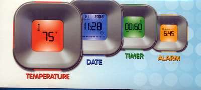 Shift 3 Color Changing Alarm Clock & Temperature