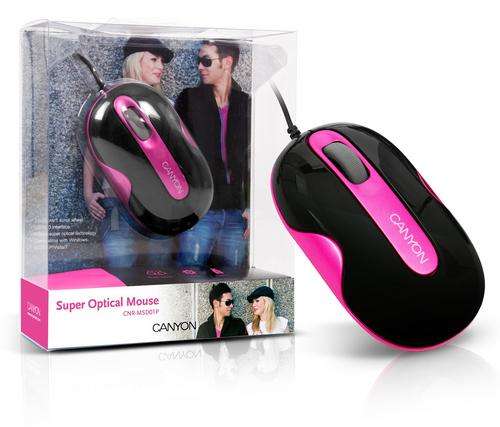 Canyon Mouse Wired Optical 800dpi 3 button Pink
