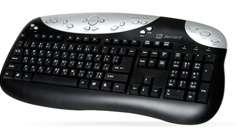 Mercury KB-2818 Multimedia Keyboard, Black/Silver