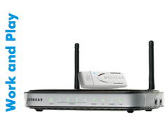 Netgear Wireless N Router with built-in ADSL Modem + USB 300Mbps Adapter Kit