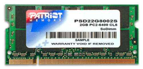 Patriot 2GB PC2-6400 DDR2 800Mhz SO-Dimm