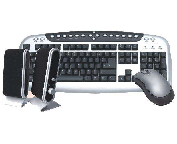Javelin 3-in-1 Combo Standard Keyboard, Optical Mouse, and Speakers