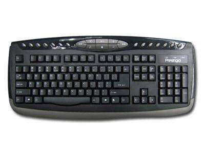 Prestigio Keyboard USB Multimedia, 19 Hot Keys, Black