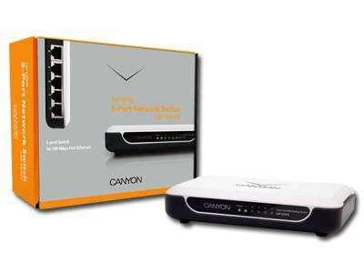 Canyon 5 Port 10/100Mbps Ethernet Switch, MDI/MDI-X switch, VPN Support