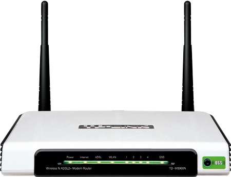 TP-LINK 300Mbps Wireless N ADSL2+ Modem NAT Router 4-port