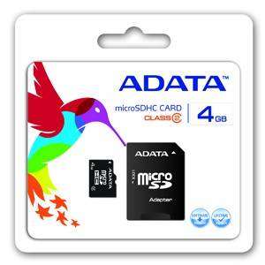 4GB ADATA Micro SD Card + Adapter