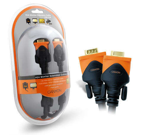 Canyon VGA Extension Cable 24K Gold Plated 2M