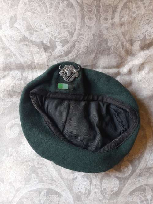 32 Battalion Signals Green Beret with inscription on the inside. PostNet for buyer.