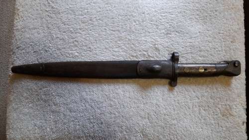 Vintage WWI Bayonet with Scabbard.