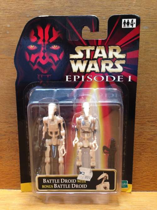 Star Wars Episode 1 'Battle Droid with Bonus Battle Droid' Action Figure. NOC