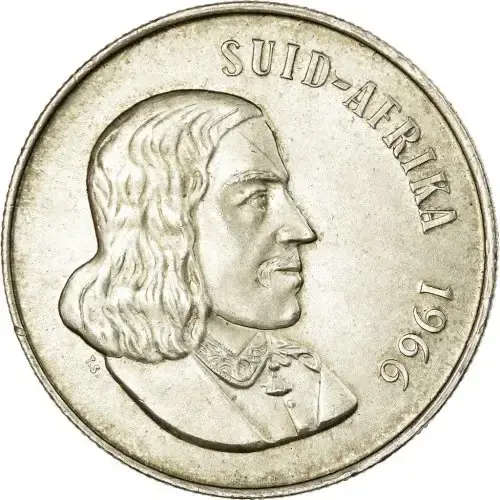 Suid Afrika 1966 Afrikaans R1 coin Silver