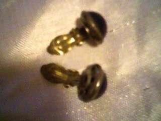 VERY OLD NAVY BLUE CLIP ON EARINGS.