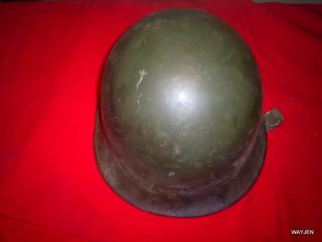 STAALDAK ARMY HELMET METAL AND INNER PLASTIC LINING. C.J. FUCHS LTD. M 1967