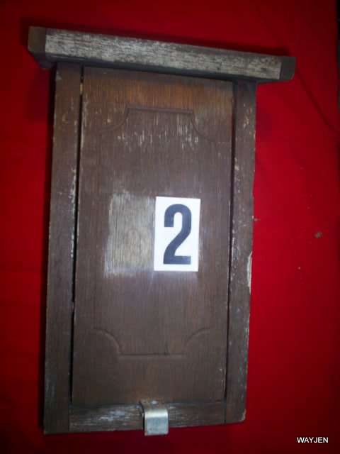 WOODEN LETTER BOX. WILL NEED SOME SANDING AND VARNISH.