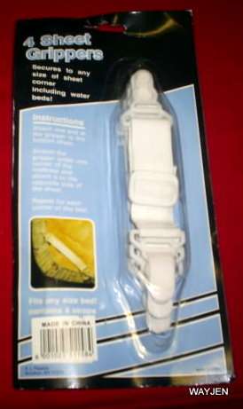 4 SHEET GRIPPERS. FITS ALL BEDS. NEW.