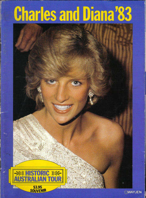 CHARLES AND DIANA "83. HISTORIC AUSTRALIAN TOUR. SOFT COVER. ILLUSTRATIONS AND STORIES.