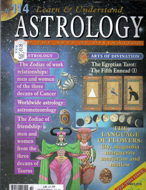 LEARN AND UNDERSTAND ASTROLOGY NO.114. WITH 1 PLANETARY HAND CARD INSIDE.