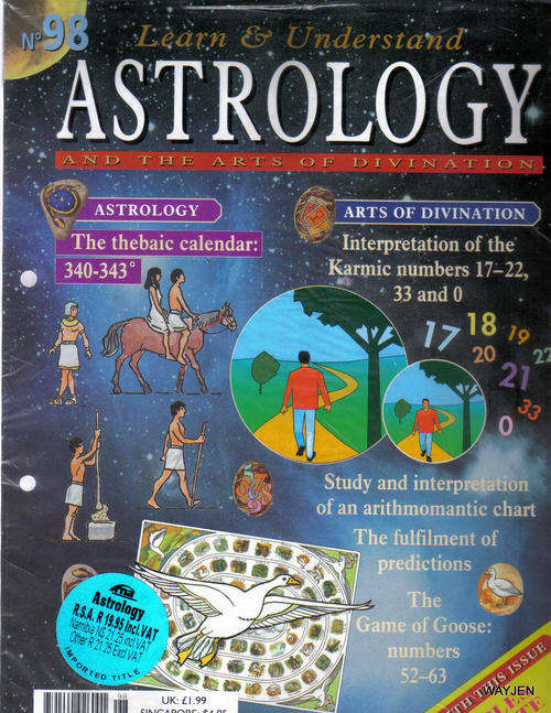 LEARN AND UNDERSTAND ASTROLOGY NO.98. WITH TABLES OF FATE IV INSIDE.