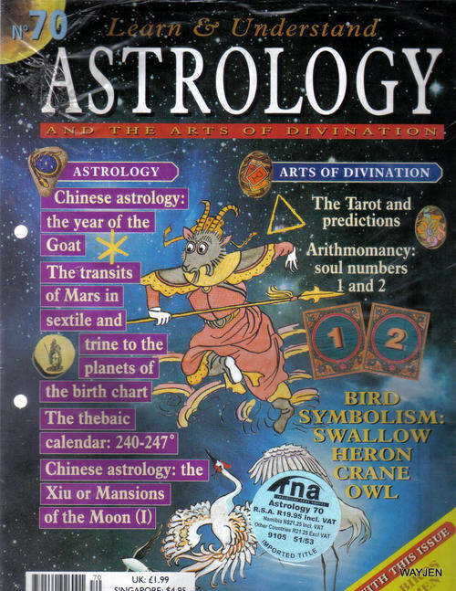 LEARN AND UNDERSTAND ASTROLOGY NO.70. WITH TWO BIRD OF OMEN CARDS.