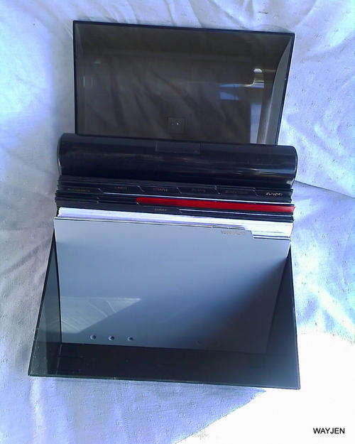 EXECUTIVE TICKLER BOX. VERY NEAT.BLACK.ROUND TOP SLIDES ALL THE WAY BACK.DIVIDERS INSIDE. 21 X 17cm.