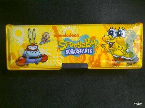 SPONGE BOB SQUARE PANTS DOUBLE SIDED PENCIL CASE. NEW.