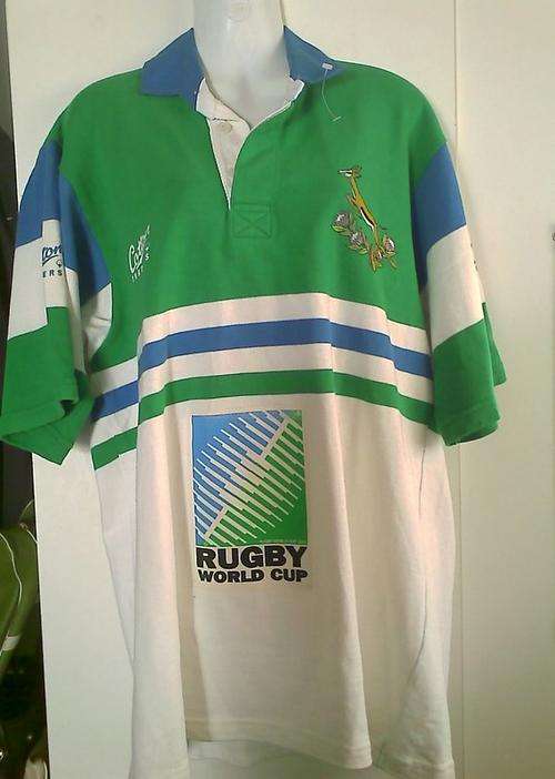 RUGBY WORLD CUP 1986 XXL SWEATER. SPRINGBOK EMBLEM ON CHEST. COTTON TRADERS BY MAXMORE.