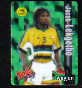 JACOB LEKGETHO TRADING CARD. BAFANA BAFANA. SIMBA WORLD SOCCER ICON CARD.