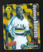 SIYABONGA NOMVETE TRADING CARD. BAFANA BAFANA. SIMBA WORLD SOCCER ICON CARD.