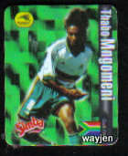 THABO MNGOMENI TRADING CARD. BAFANA BAFANA. SIMBA WORLD SOCCER ICON CARD.