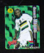 BENNETT MNGUNI TRADING CARD. BAFANA BAFANA. SIMBA WORLD SOCCER ICON CARD.