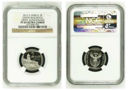 Lot of 9 South African Coins (R1/R2/R5)