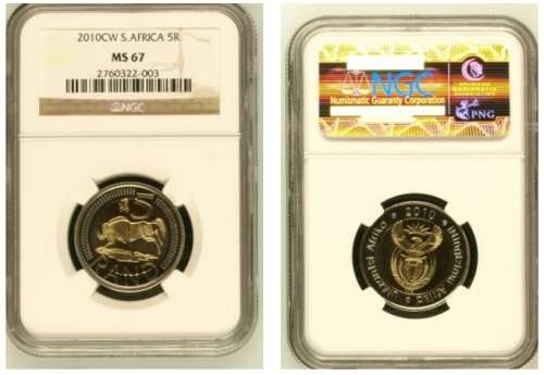 Lot of 9 South African Coins (R1/R2/R5)