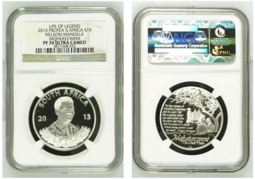 Lot of 9 South African Coins (R1/R2/R5)