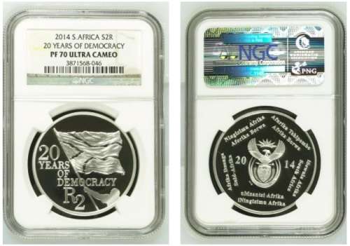 Lot of 9 South African Coins (R1/R2/R5)