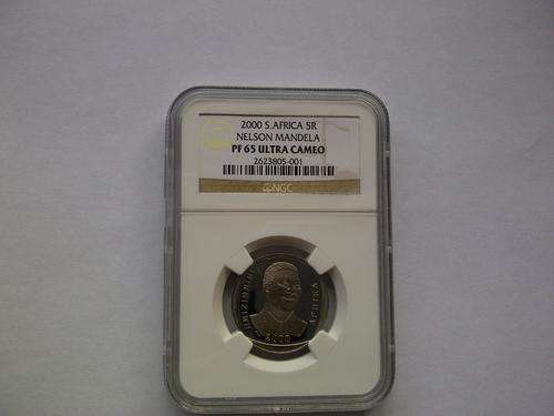 Nelson Mandela 2000 smiley PF65 ULTRA CAMEO