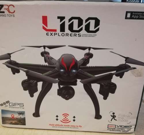 L100 Drone 2.4G 720P Wide-Angle WiFi FPV Camera 6-axis GPS Drone Auto Follow RC Hexacopter Drone for