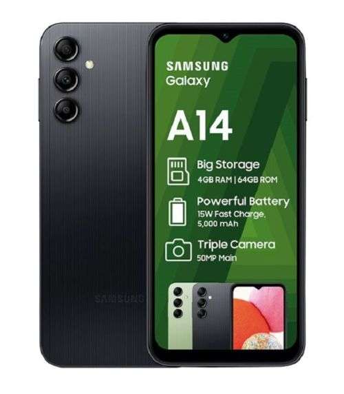 Samsung Galaxy A14 128GB LTE Dual Sim - Black