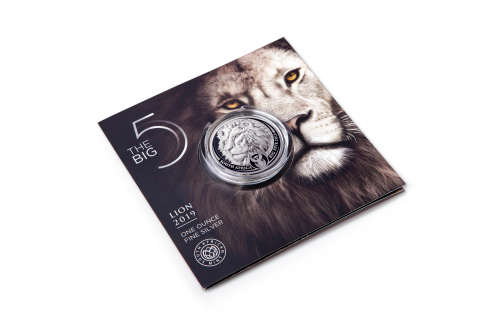 2019 BIG 5 LION BU 1 OZ SILVER COIN