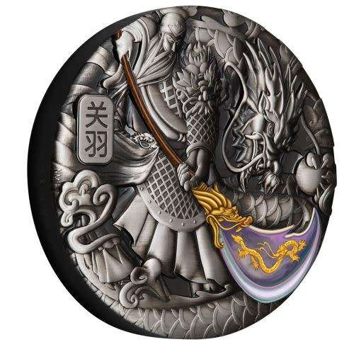 *ONLY 388 WORLD WIDE!!* Guan Yu 2020 5oz Silver Coloured Antiqued Coin