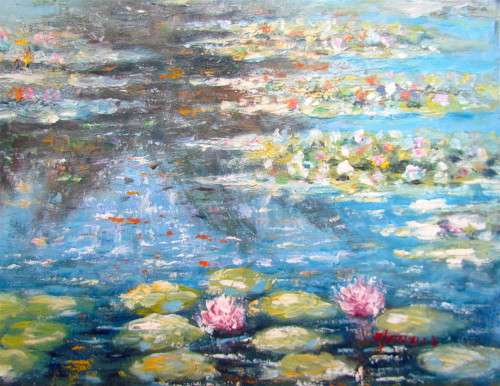 Acrylic on Canvas - Water Lilies
