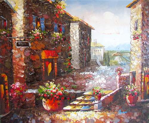 COLOURFUL PROVINCIAL SCENE