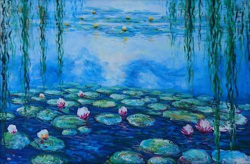 Oil on Canvasboard - Water Lilies - inspired by Monet
