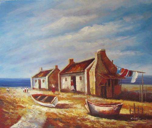 Acrylic on Canvas - CAPE BEACH HOUSES - ARTIST KINGLY