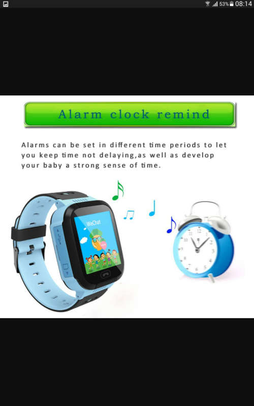 Kids smart touch screen Gps watch - Blue