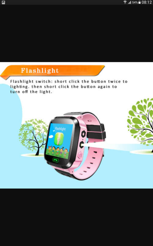 Kids smart touch screen Gps watch - Blue