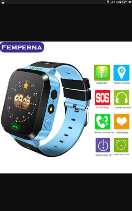 Kids smart touch screen Gps watch - Blue