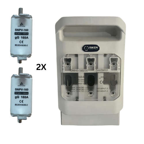 3 POLE FUSE HOLDER WITH 2X 160 BATTERY FUSES