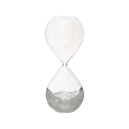 Silver Glitter Hourglass