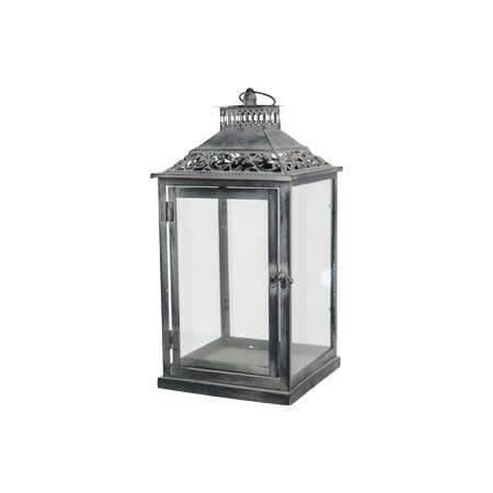 Antique Grey Lantern 40cm